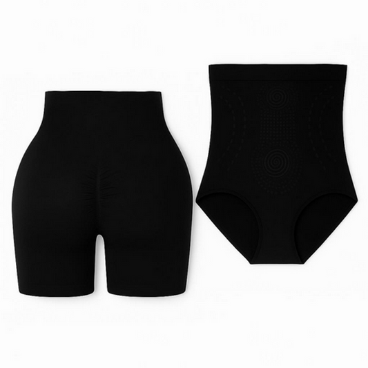 Pack de Shorts de Yoga Negros y Cinturilla Corsé Reductora